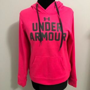 Under Armour bright pink sweatshirt with hood